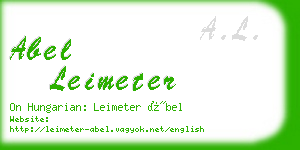abel leimeter business card